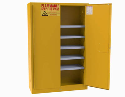 Flammable Storage Cabinet For Paint & Ink w/ 2 Manual Closing Doors, 60 gal.
