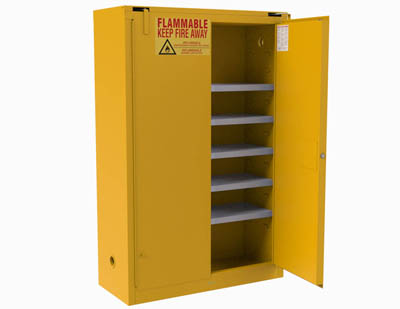 Flammable Storage Cabinet For Paint & Ink w/ 2 Self Closing Doors, 60 Gallons (227L)