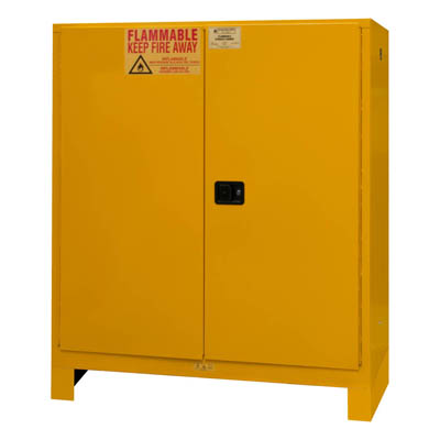 Flammable Storage Cabinet, 120 Gallon, Legs, Manual Closing Doors