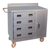 36" Wide Mobile Cabinet with 4 Drawers & Lockable Storage Compartment 