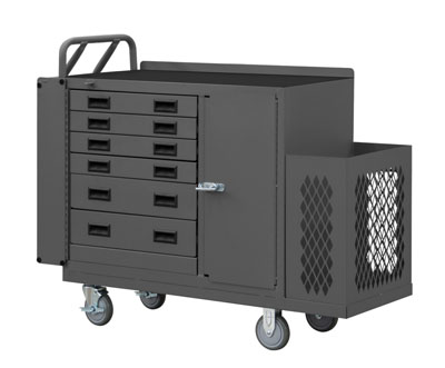 48" Wide Mobile Maintenance Cabinet with 6 Drawers