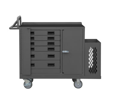 48" Wide Mobile Maintenance Cabinet with 6 Drawers