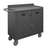 Mobile Bench Cabinet with 2 Drawers & Lockable Storage Compartment - 36"W