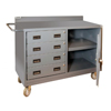 48" Wide Mobile Cabinet w/  4 Drawers & Lockable Storage Compartment
