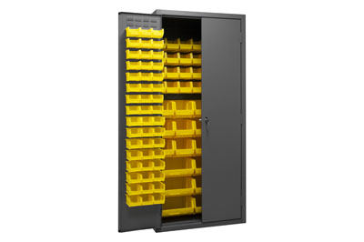 16 Gauge Cabinet with 138 Hook-On Bins - 36"W x 24"D x 84"H