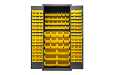 16 Gauge Cabinet with 138 Hook-On Bins - 36"W x 24"D x 84"H
