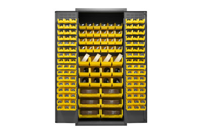 16 Gauge Cabinet with 138 Hook-On Bins - 36"W x 24"D x 84"H