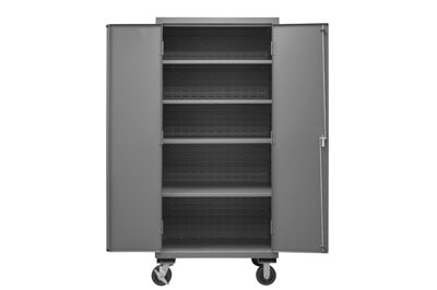 Mobile Cabinet with 4 Shelves, 16 Gauge - 36" Wide