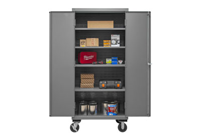 Mobile Cabinet with 4 Shelves, 16 Gauge - 36" Wide