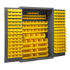 16 Gauge Cabinet with 186 Hook-On Bins - 48"W x 24"D x 72"H