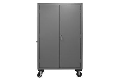 Mobile Cabinet with Hook-On 18 Bins / 2 Shelves, 16 Gauge - 48" Wide