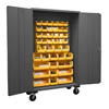 Mobile Cabinet with Hook-On Bins, 16 Gauge - 48'W x 24'D x 80'H