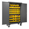 Mobile Cabinet with Hook-On Bins, 16 Gauge - 48'W x 24'D x 80'H