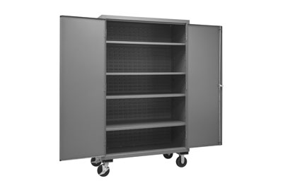 Mobile Cabinet, 4 Shelves, 16 Gauge - 48" Wide