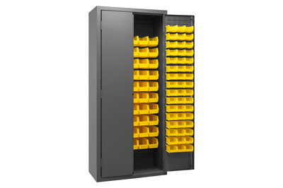 16 Gauge Cabinet with 156 Hook-On Bins - 36"W x 18"D x 84"H