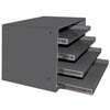 Heavy Duty Bearing Slide Rack, Holds 4 Large Compartment Boxes
