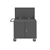 Mobile Workstation w/ 32 Bins and Cabinet, 24 3/8' Wide