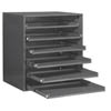 Heavy Duty Bearing Slide Rack, Holds 6 Large Compartment Boxes