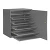 Heavy Duty Bearing Slide Rack with Door, Holds 6 Large Compartment Boxes