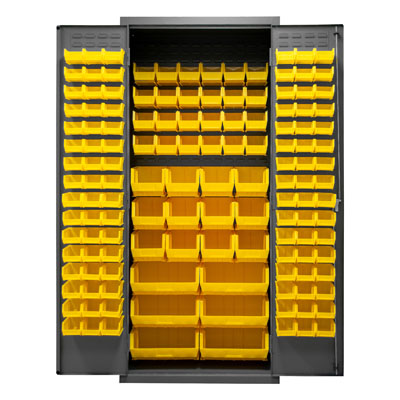 14 Gauge Cabinet with 138 Hook-On Bins - 36"W x 24"D x 84"H