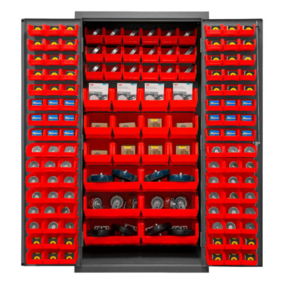 36" - Wide Cabinet with 132 Bins (Flush Door Style)
