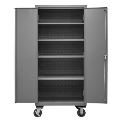 Mobile Cabinet with 4 Shelves, 14 Gauge - 36" Wide