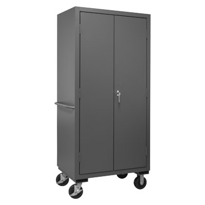 Mobile Cabinet with Hook-On Bins, 14 Gauge - 36"W x 24"D x 80"H