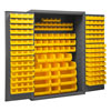 14 Gauge Cabinet with 186 Hook-On Bins - 48"W x 24"D x 72"H