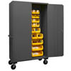 Mobile Cabinet with Hook-On Bins, 14 Gauge - 48'W x 24'D x 80'H
