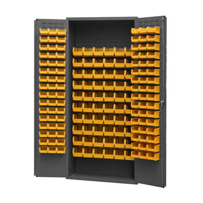 14 Gauge Cabinet with 156 Hook-On Bins - 36'W x 18'D x 84'H