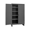 Heavy Duty Solid Door Cabinet with Adjustable Shelves - 48"W x 24"D x 78"H