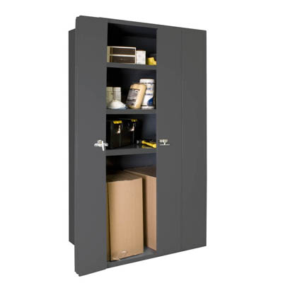 14 Gauge Cabinet with Bi-Fold Doors & Shelves - 36"W x 18"D x 72"H