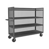 3ST Series, 3 Sided Mesh Truck  w/ 4 Fixed Shelves