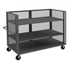 3ST Series, 3 Sided Mesh Truck w/ 2 Adjustable Shelves