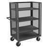 3ST Series, 3 Sided Mesh Truck w/ 3 Adjustable Shelves