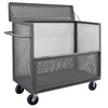 3 ST Series, 3 Sided Mesh Truck w/ Gate & Top, 6' Polyurethane Casters