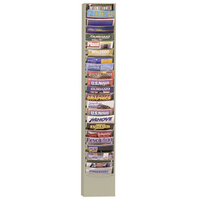 Con-Tur Pocket Vertical Literature Racks, 23 Openings (3 Colors)