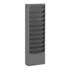 Con-Tur Pocket Vertical Literature Racks, 11 Openings Gray