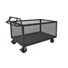 4-Sided Low Box Truck with Ergonomic Handle, Mesh Sides (2,000 lbs. capacity)
