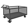 4STE Series, 4-Sided Low Box Truck with Ergonomic Handle, Mesh Sides (2,000 lbs. capacity)