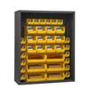 Heavy Duty 48"W, 12 Gauge Enclosed Shelving with 42 Hook-On-Bins