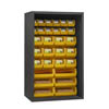 Heavy Duty 36'W, 12 Gauge Enclosed Shelving with 30 Hook-On-Bins