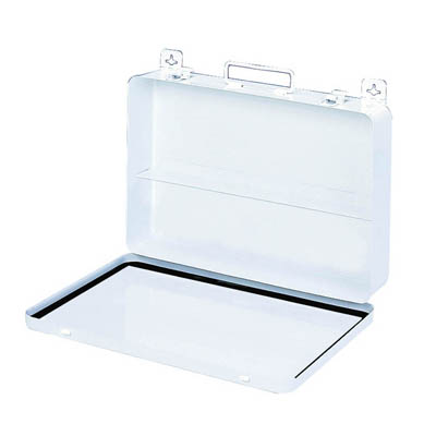 36 Unit Horizontal Metal First Aid Kit Box with Center Partition (Empty)