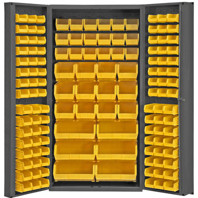 36" Wide Cabinet with 132 Bins - 4" Deep Box Door Style
