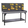 Heavy Duty Workbench with Lips Up & Louvered Panel - 58"H
