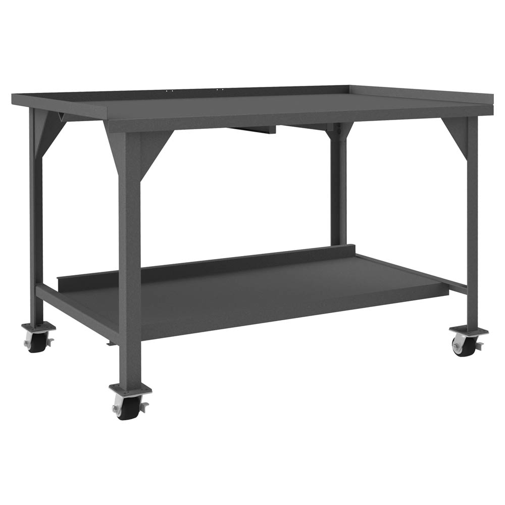 Heavy Duty Mobile Workbench with Lips Up - 40"H