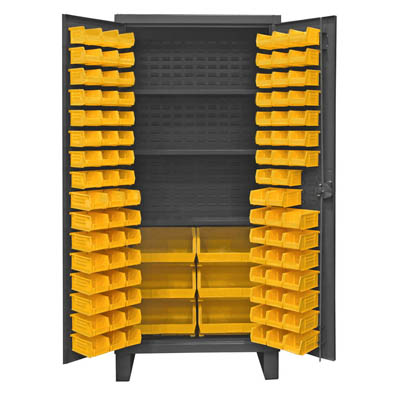 Extra Heavy Duty 12-Gauge Cabinet with 102 Bins and 3 Shelves