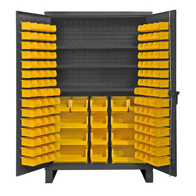 Extra Heavy Duty 12-Gauge Cabinet with 134 Bins and 3 Shelves