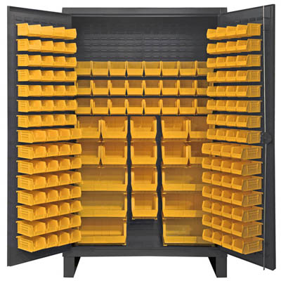 Extra Heavy Duty 12-Gauge Cabinet with 162 Hook-On Bins