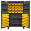 Extra Heavy Duty 12-Gauge Cabinet with 84 Bins, 2 Shelves & 6 Door Shelves